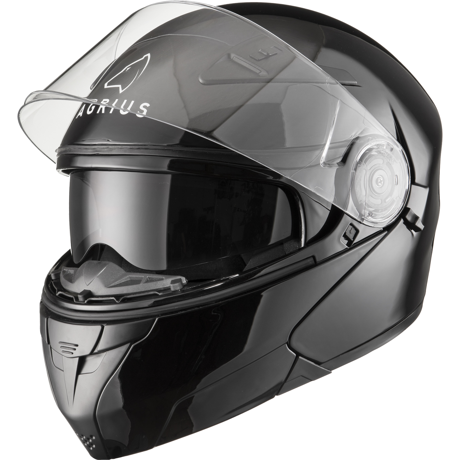 agrius fury flip front motorcycle helmet Modular Flip-Up Helmet- Wolf Black Orange Shiny 1Storm Motorcycle Modular Full Face