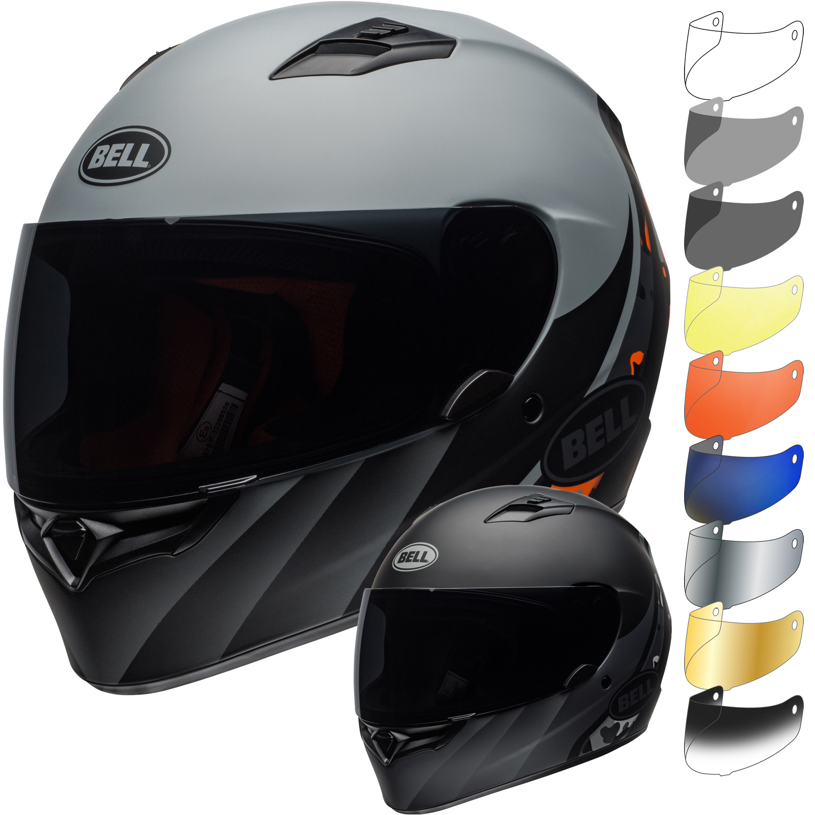 Bell Qualifier Integrity Motorcycle Helmet & Visor Full Face Helmets
