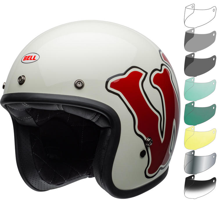 Bell Custom 500 SE RSD WFO Deluxe Open Face Motorcycle Helmet & Visor