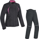 Oxford Dakota 2.0 Ladies Motorcycle Jacket & Trousers Black Pink Stealth Black Kit