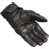 Black Freedom Short Leather Motorcycle Gloves Thumbnail 3