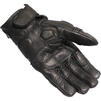 Black Freedom Short Leather Motorcycle Gloves Thumbnail 5