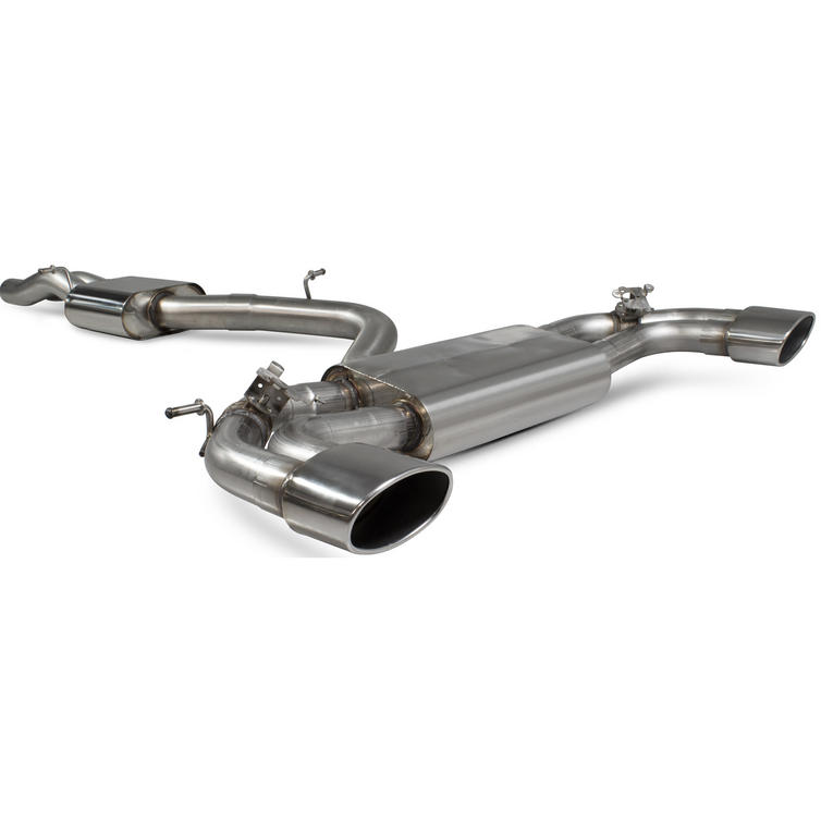 Scorpion Car Exhaust Cat-Back System (Resonated) (Electronic Valves) Polished Evo - Audi RS3 8V 2017 - 2021 Saloon/Sedan