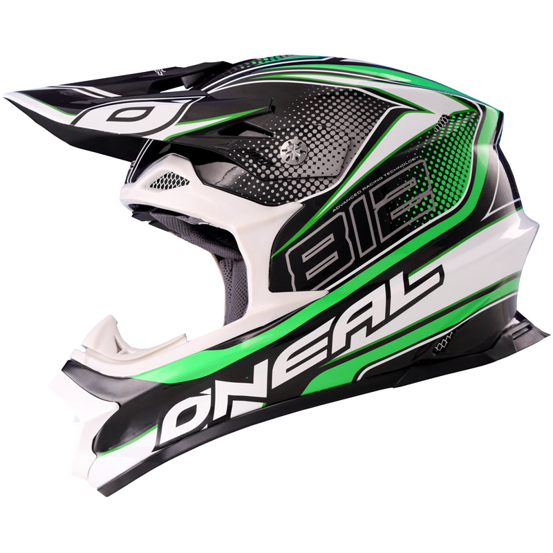 ONEAL 812 GRAPHIC MX LIGHTWEIGHT FIBERGLASS 8 SERIES ENDURO MOTOCROSS ...