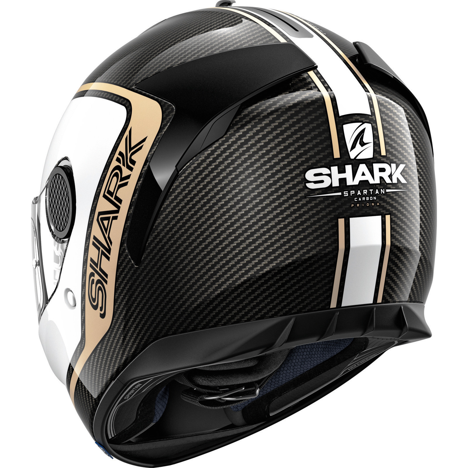 Shark Spartan Carbon Priona Motorcycle Helmet & Visor - Full Face ...