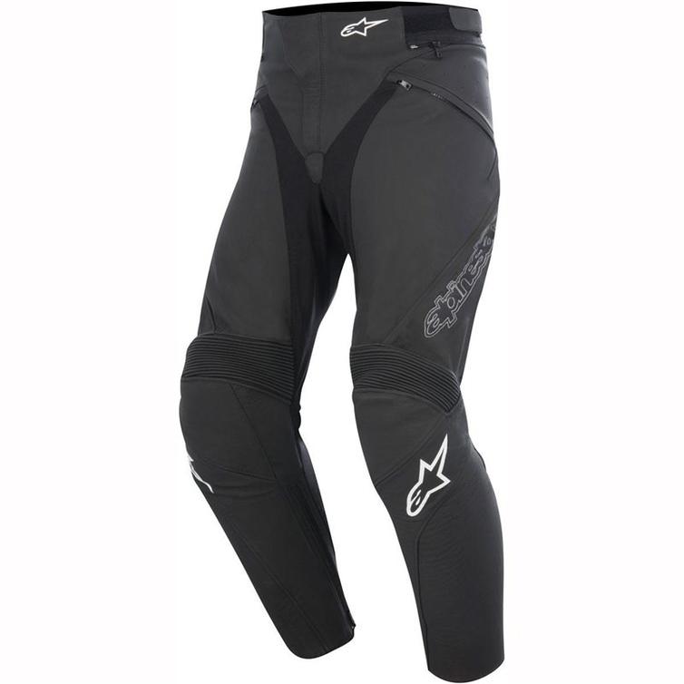 Alpinestars Jagg Leather Motorcycle Pants 50 Black White