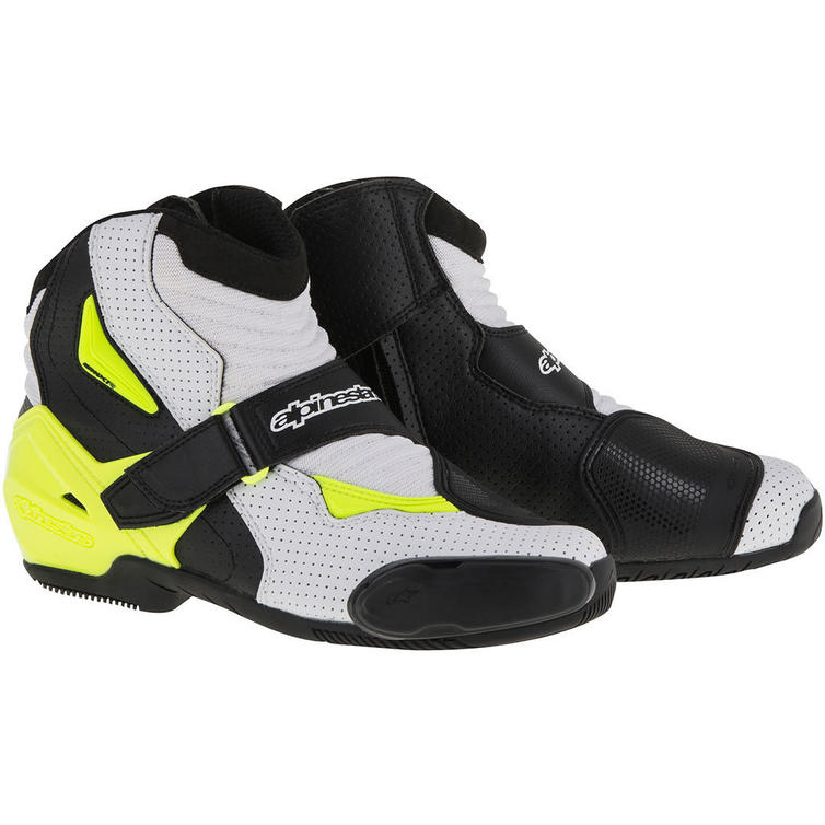 Alpinestars SMX-1 R Motorcycle Boots Vented 44 Black Yellow (UK 10)