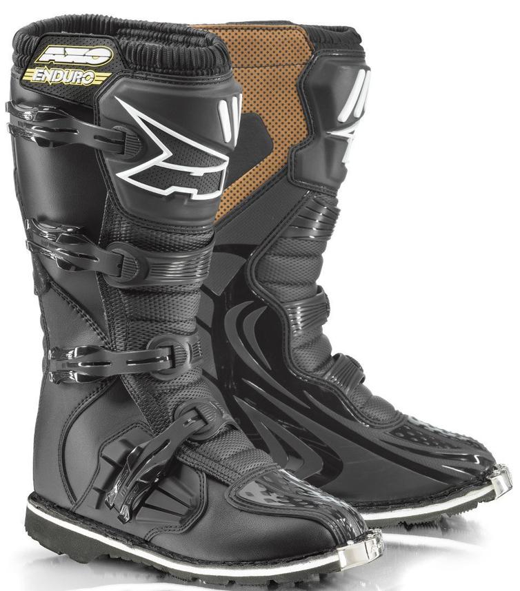 black motocross boots