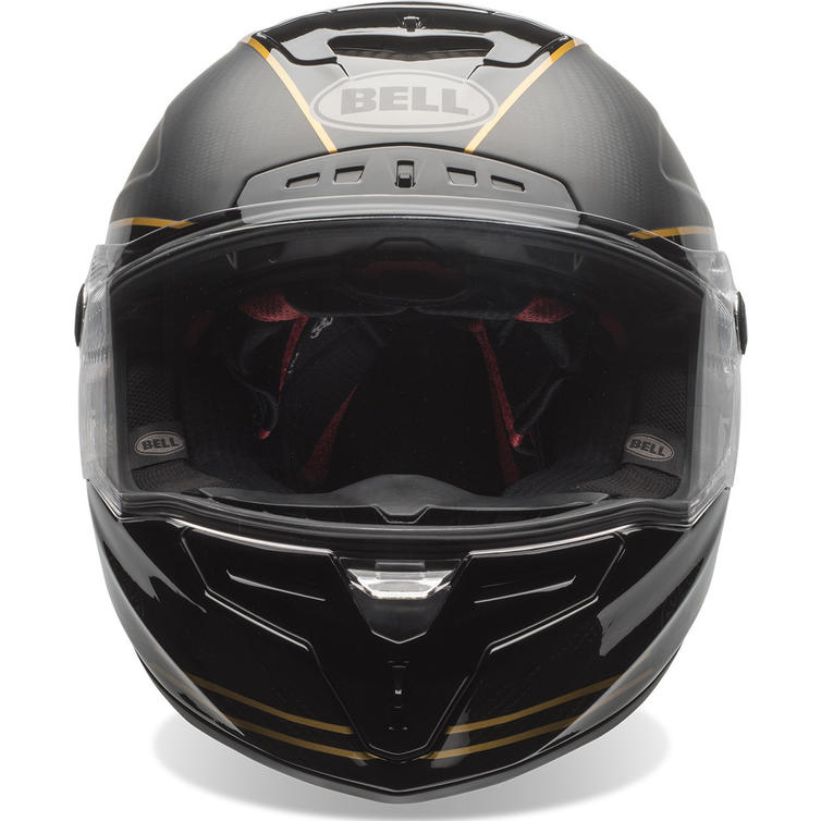 Bell Race Star Ace Cafe Speed Check Motorcycle Helmet XL Matte Black Gold Full Face Helmets