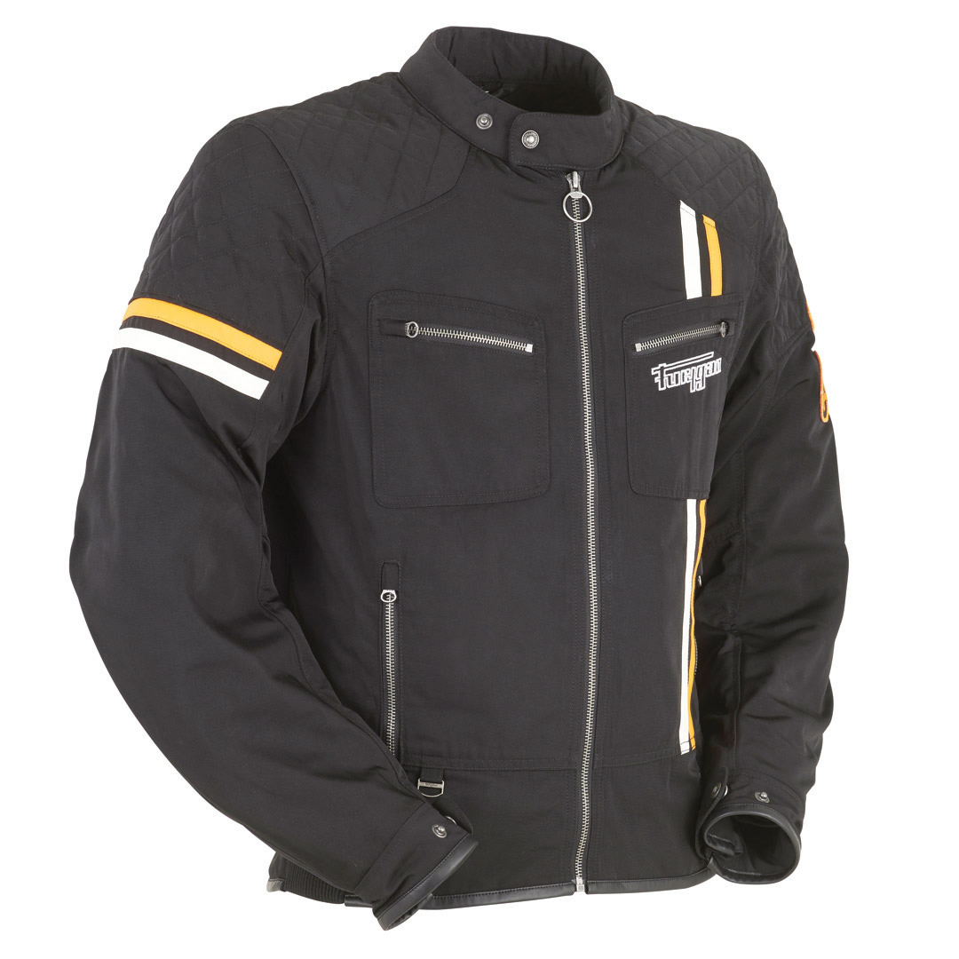 Furygan Hero Evo Motorcycle Jacket 2XL Black White Textile Jackets