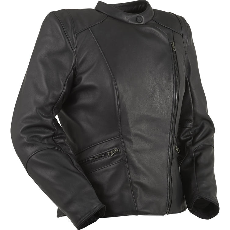 Furygan Sandy Ladies Leather Motorcycle Jacket L Black Leather