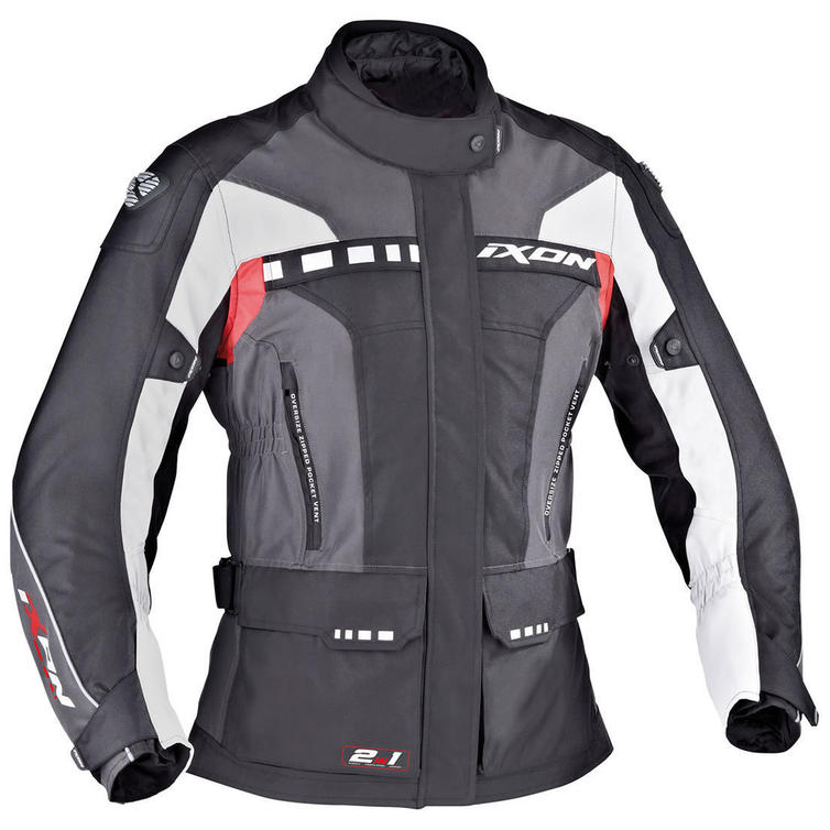 Ixon Corsica Lady Women's Motorcycle Jacket XL Black Grey Red Ladies