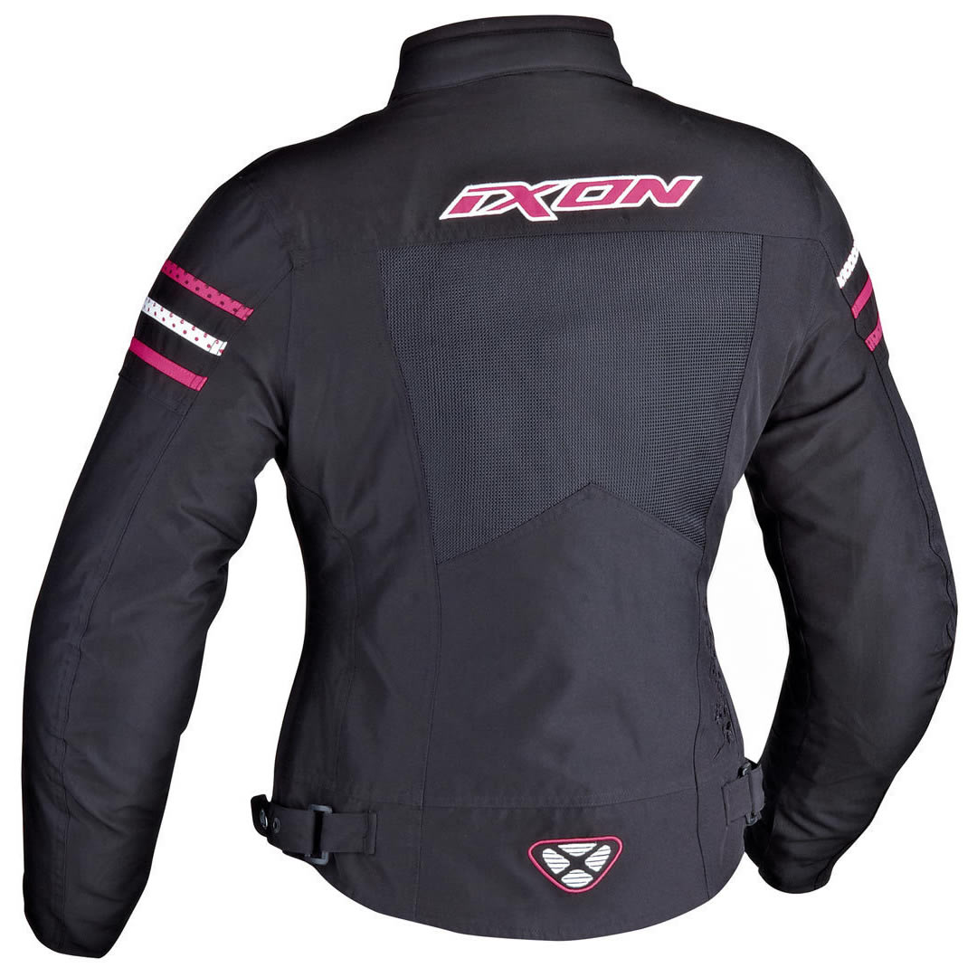 Ixon Electra Ladies Motorcycle Jacket XL Black Fuchsia Ladies Jackets