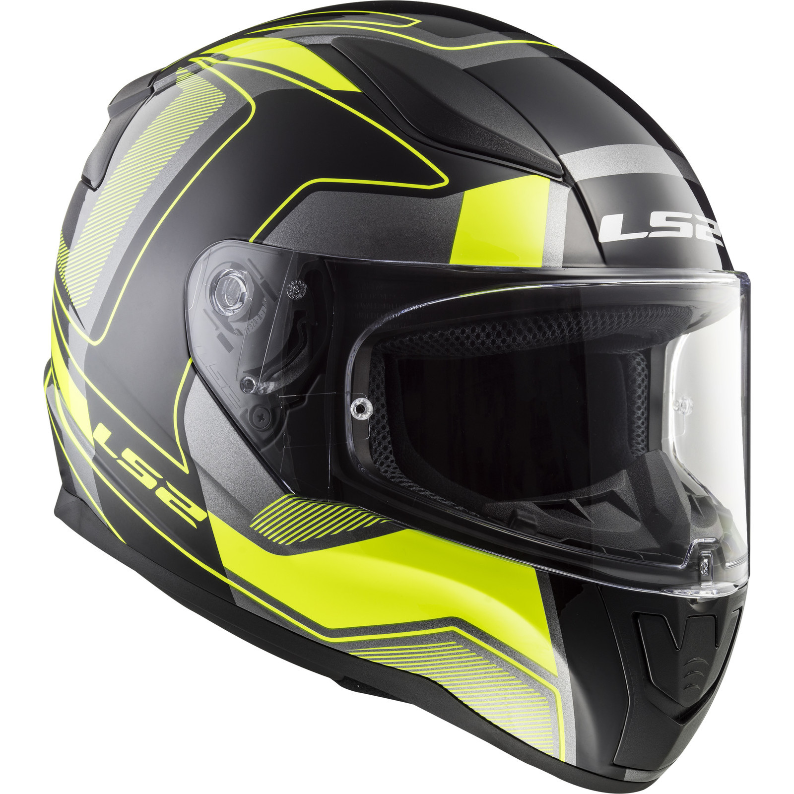 LS2 FF353 Rapid Carrera Motorcycle Helmet L Black HV Yellow Full