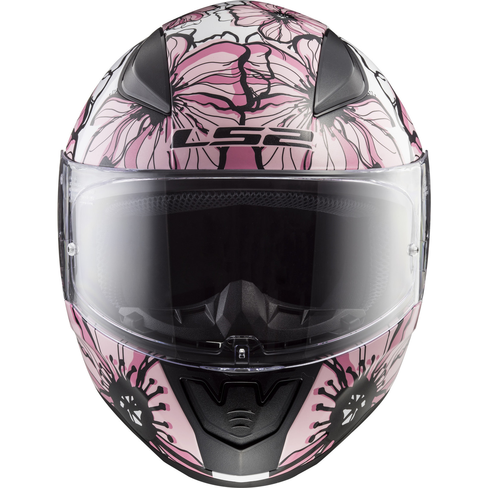 LS2 FF353 Rapid Poppies Motorcycle Helmet XL White Pink - Ladies ...