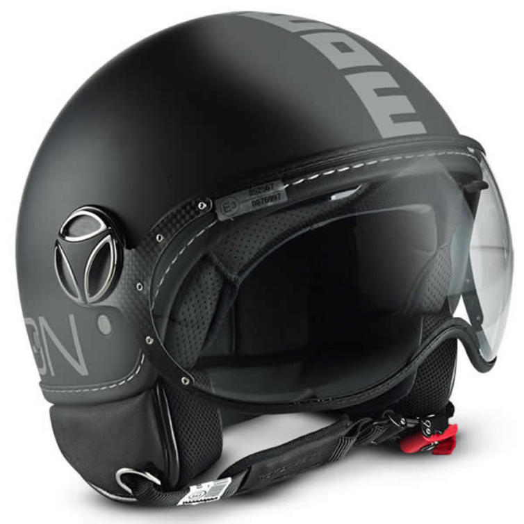 Momo Design FGTR Classic Open-Face Motorcycle Helmet XS Matt Black Silver - Secret Sale