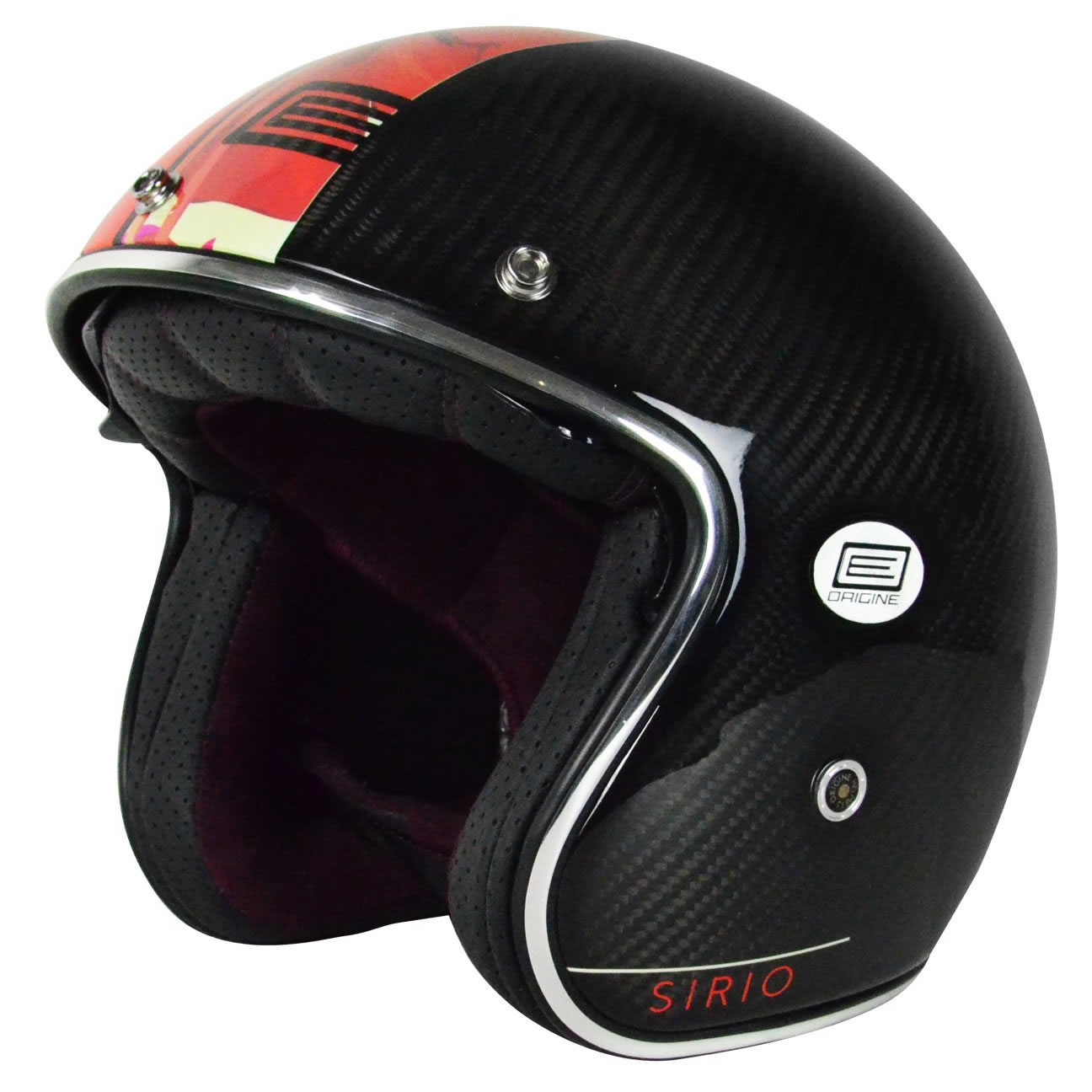 Origine Helmets Sirio Flower OpenFace Motorcycle Helmet S Black