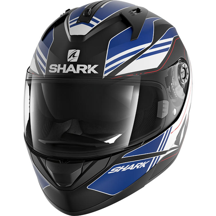 Shark Ridill Tika Mat Motorcycle Helmet XL Matt Black Blue White Full
