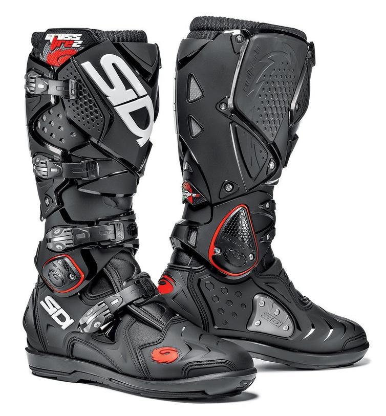 Sidi Crossfire 2 SRS Motocross Boots 42 Black (UK 8)