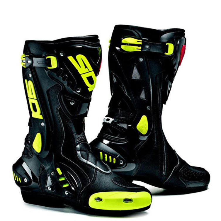 Sidi ST Motorcycle Boots 37 Black Yellow Fluo (UK 4)