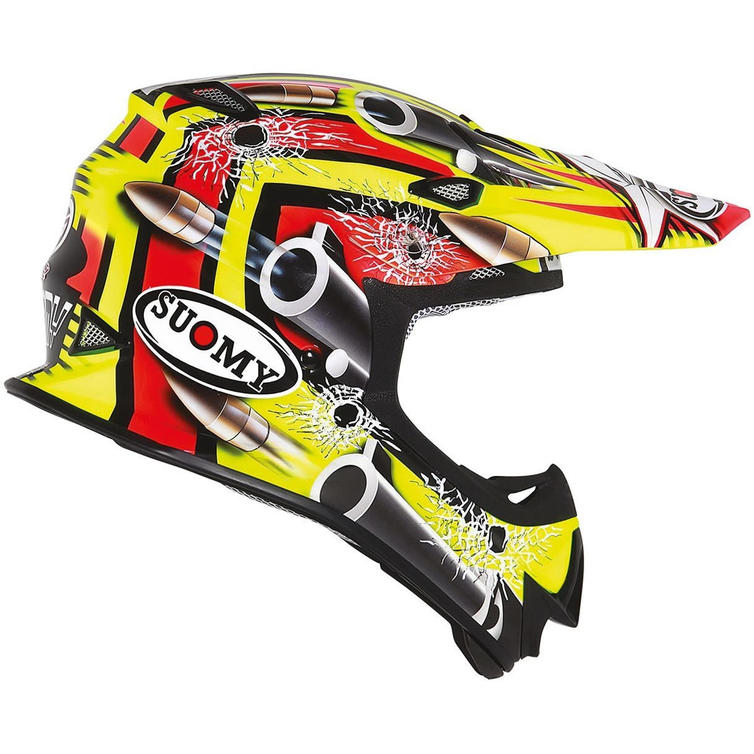 Suomy Helmet Mr Jump Bullet Motocross Helmet 2XL Red Yellow