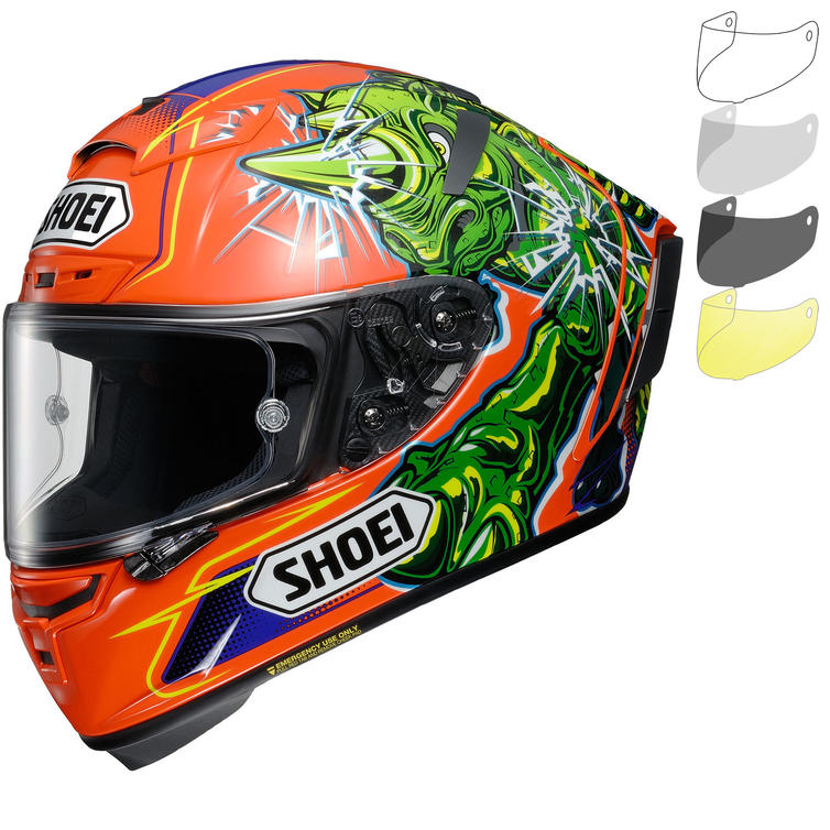 Shoei X-Spirit 3 Power Rush Motorcycle Helmet & Visor