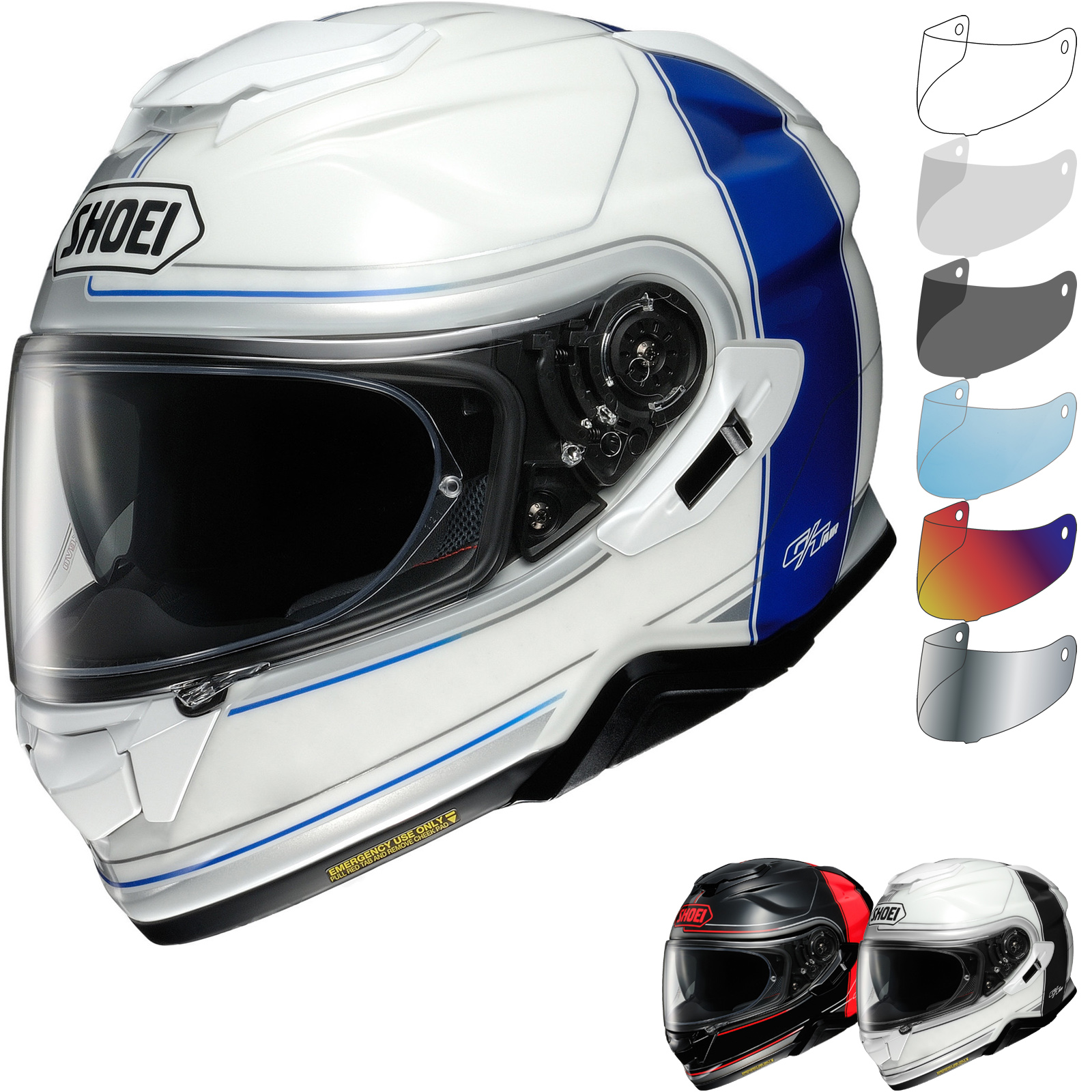 Shoei GTAir 2 Crossbar Motorcycle Helmet & Visor Full Face Helmets