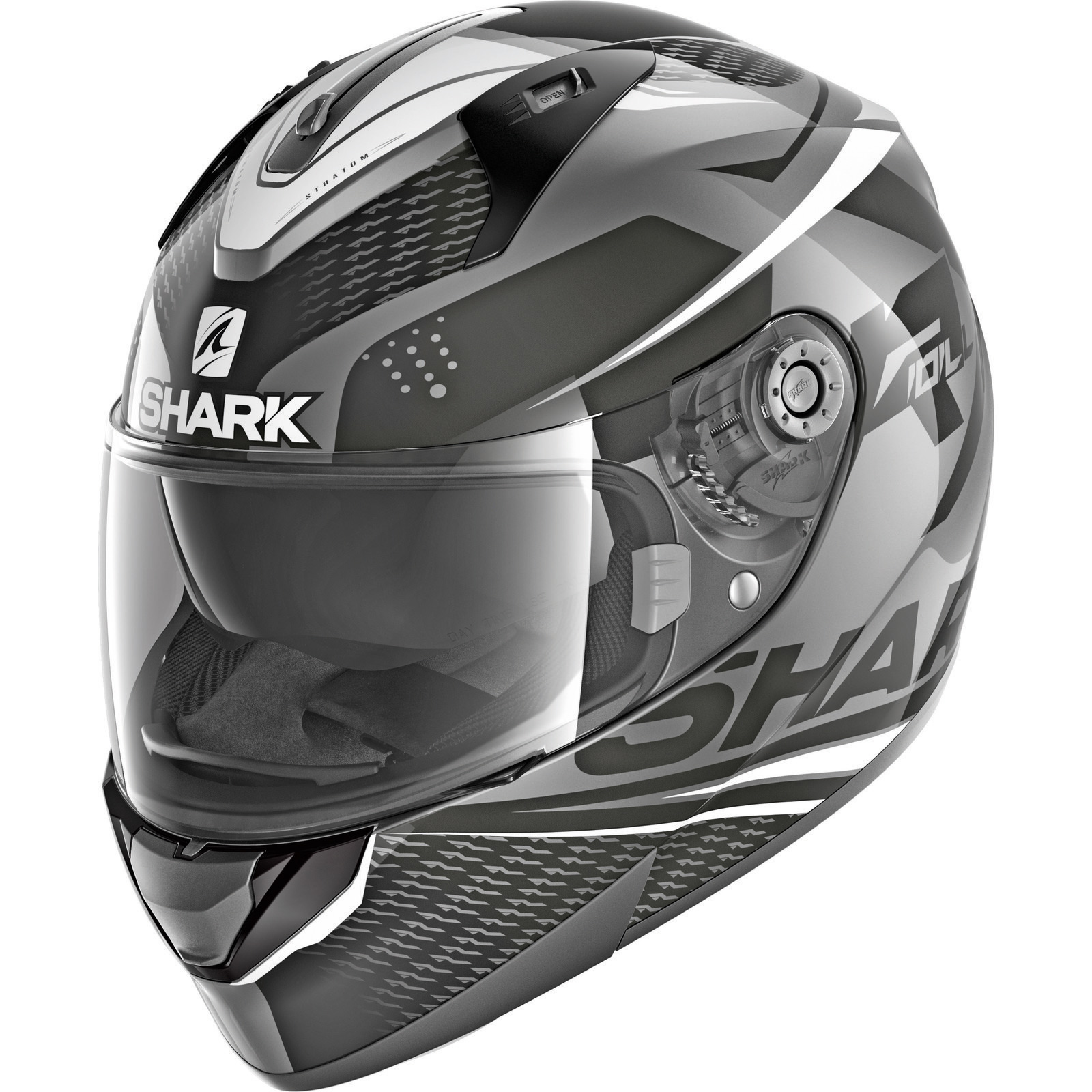 Size M SHARK RIDILL BLANK Matt KMA Motorcycle Helmet Black Size M SHARK RIDILL BLANK Matt KMA Motorcycle Helmet Black