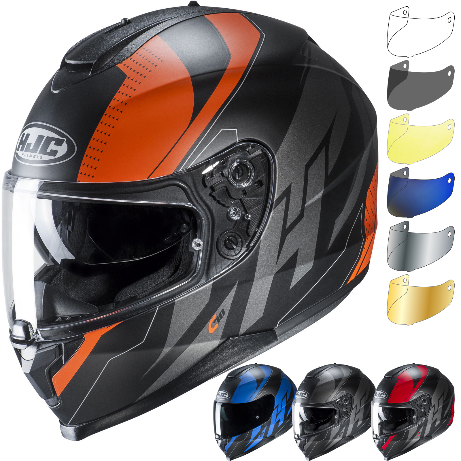 HJC C70 Boltas Motorcycle Helmet & Visor - Full Face Helmets