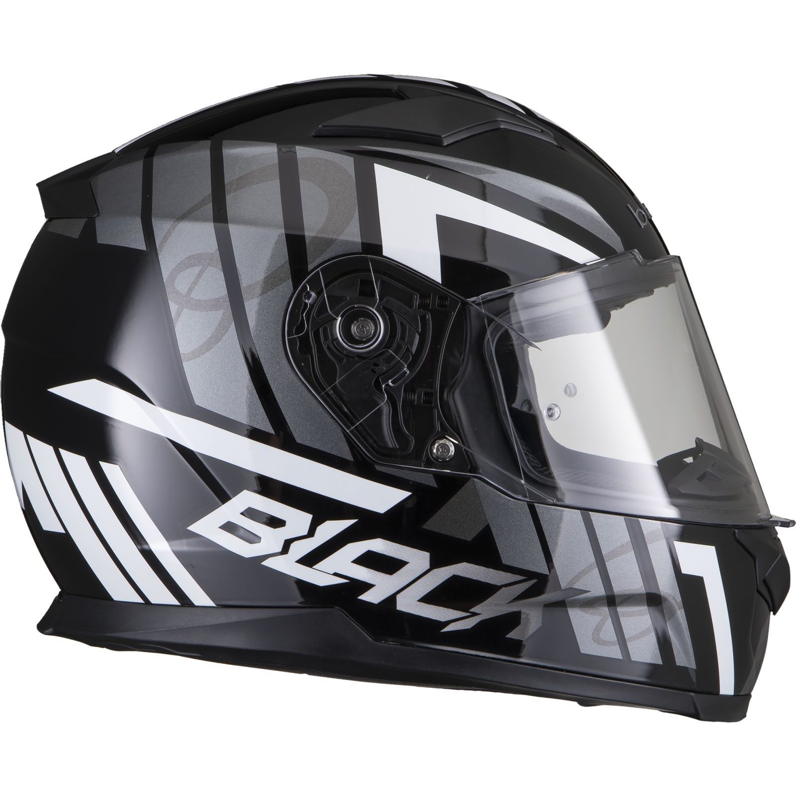 Black Apex Triple Full Face Motorcycle Helmet With Inner Sun Visor - Picture 36 of 36