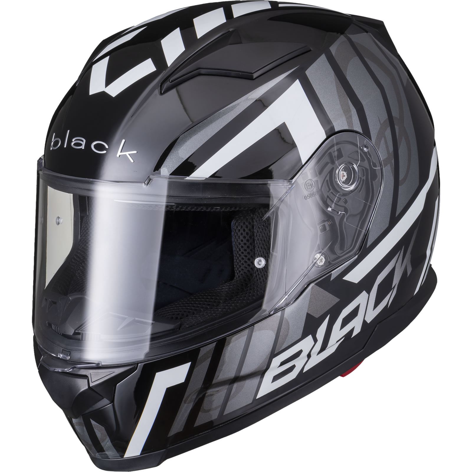 Black Apex Triple Full Face Motorcycle Helmet With Inner Sun Visor - Picture 26 of 36