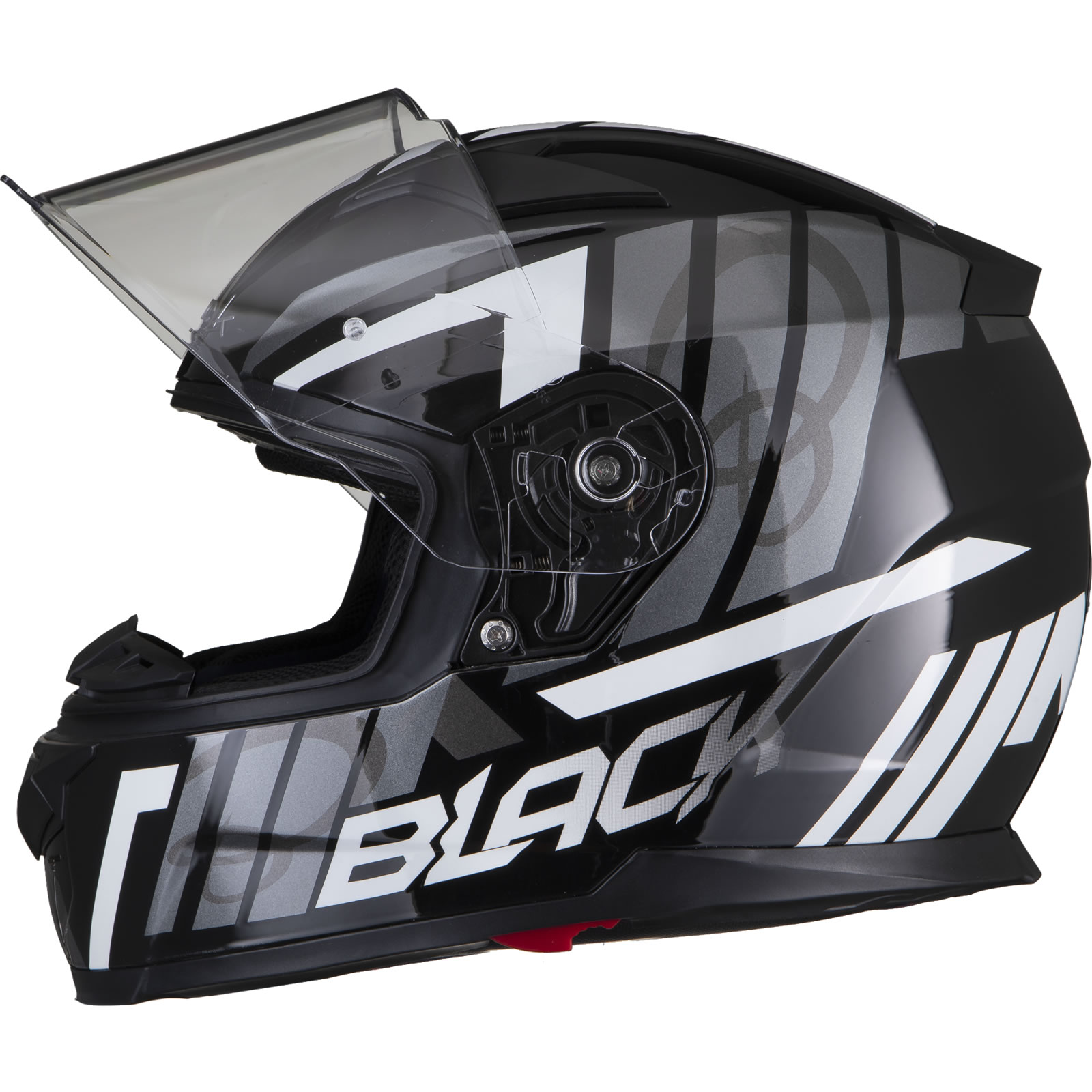 Black Apex Triple Full Face Motorcycle Helmet With Inner Sun Visor - Picture 32 of 36