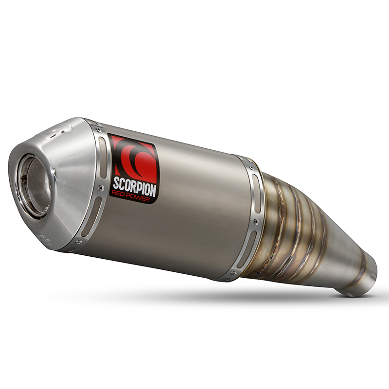 Scorpion Tagma Satin Titanium Oval Exhaust Suzuki GSXR 1000 K56 0506