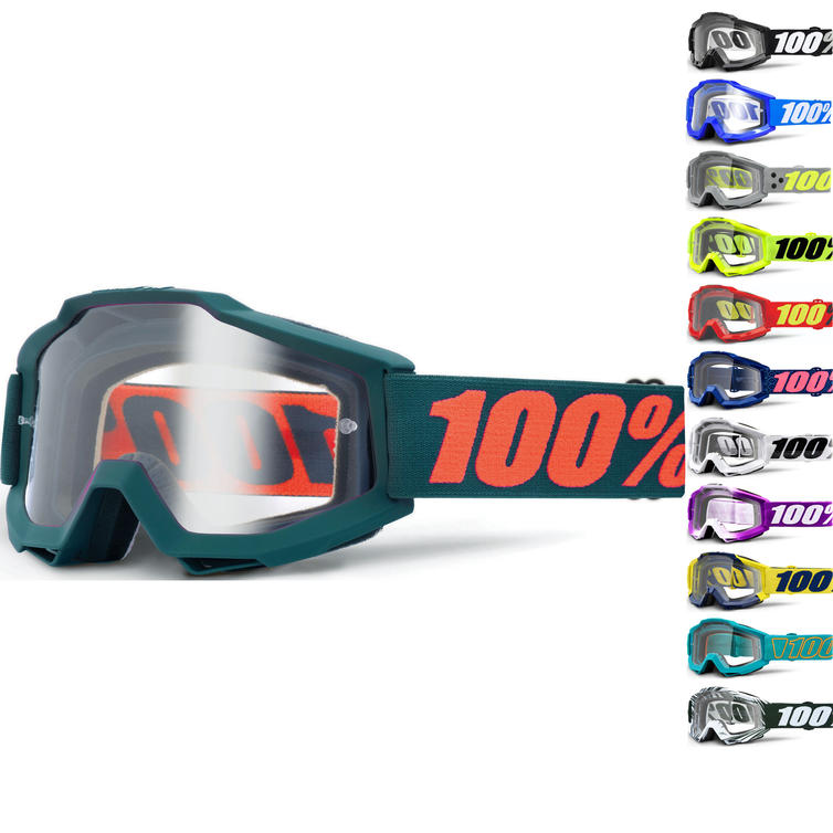 100% Accuri Clear Motocross Goggles