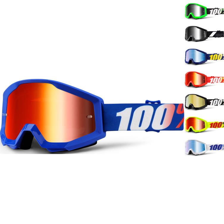 100% Strata Mirror Motocross Goggles