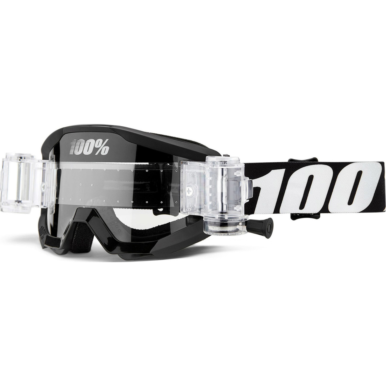 100% Prozent Strata Mud SVS Goggle Brille ROLL OFF Klar DH MTB MX Moto Cross Rad 
