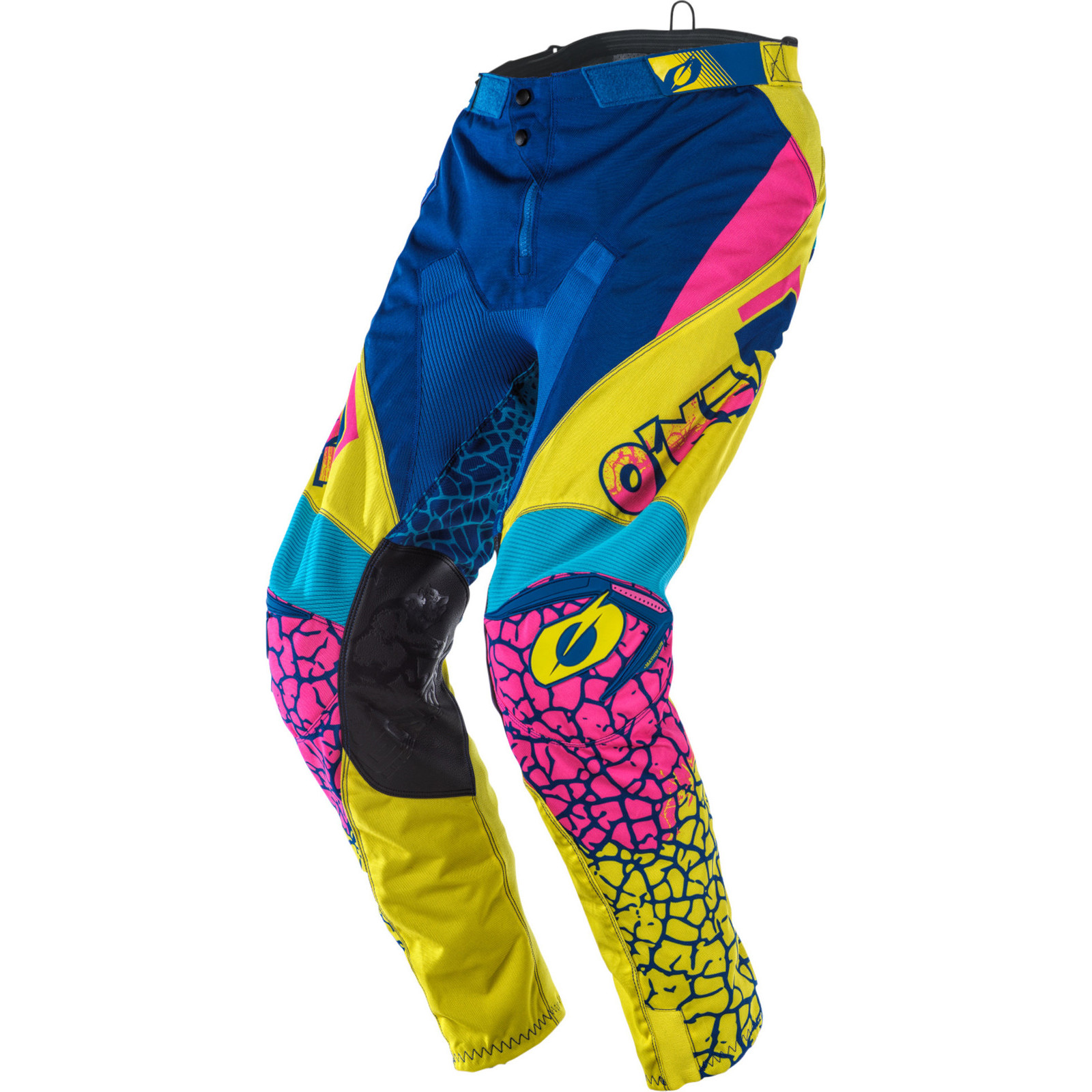 Oneal Mayhem 2020 Crackle 91 Motocross Jersey & Pants Yellow White Blue