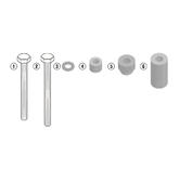 Givi Specific Kit to Install SLD01 Frame Sliders Yamaha MT-09 (17-19) (SLD2132KIT)