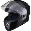 Black Optimus II Flip Front Solid Motorcycle Helmet & Visor Thumbnail 9