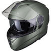 Black Optimus II Flip Front Solid Motorcycle Helmet & Visor Thumbnail 7