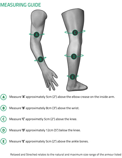 Knox Limb Armour Measuring Guide