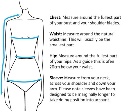 Knox Womens' Upper Body Measuring Guide