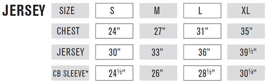 O'Neal Kids' MX Jersey Sizing Guide