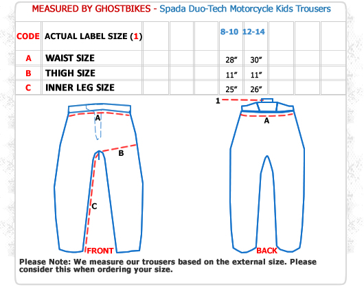 Spada Duo-Tech Kids Motorcycle Trousers - Textile Trousers - Ghostbikes.com