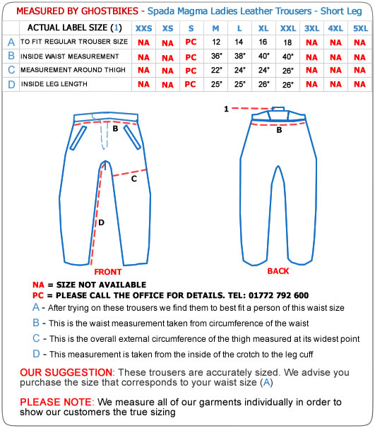 Scorpion Motorcycle Pants Size Chart | Reviewmotors.co