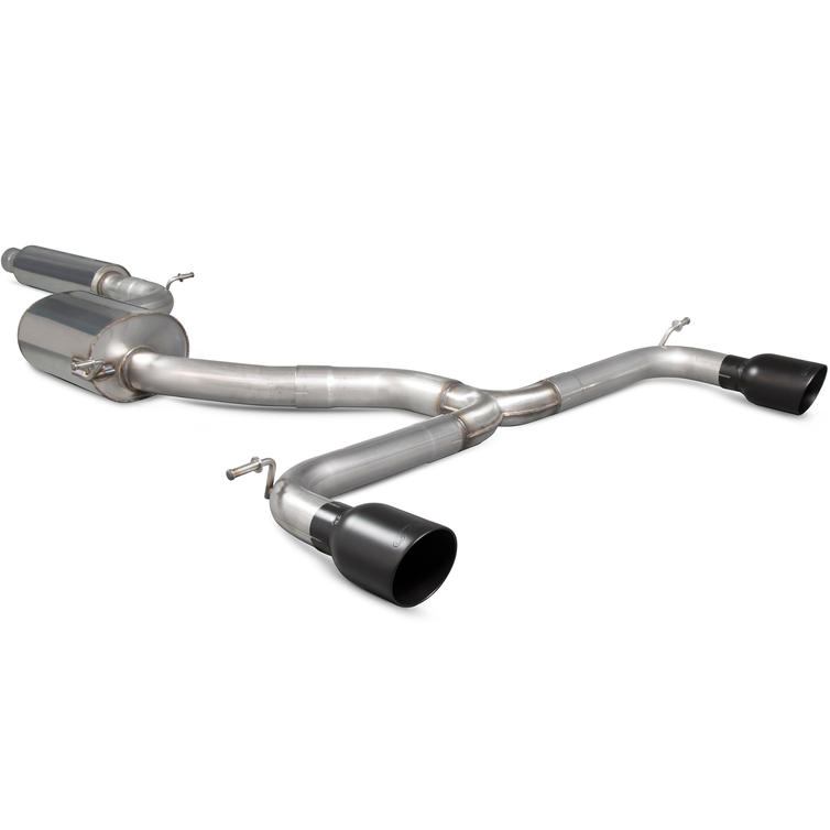 Scorpion Car Exhaust Cat-Back System (Resonated) Black Ceramic Daytona - VW Golf MK7.5 GTI TCR 2019 - 2020