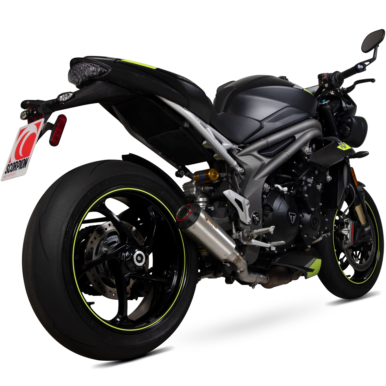 scorpion red power street triple 765