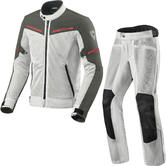 Rev It Airwave 3 Motorcycle Jacket & Trousers Silver Anthracite Kit