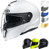 HJC I90 Plain Flip Front Motorcycle Helmet & Visor Thumbnail 2