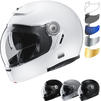 HJC V90 Plain Flip Front Motorcycle Helmet & Visor Thumbnail 1